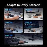  Chuột Không Dây Công Thái Học VENTION KTM (2.4GHz + Bluetooth 5.1, 4000DPI, 5-Level DPI Adjustment, 6 Buttons, ≤10m, AA Battery) 