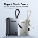  Pin Dự Phòng Kèm Cáp Type-C + Lightning VENTION FKM 10000mAh 45W (1*Type-C port, Digital Display) 