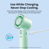 Quạt Cầm Tay Mini VENTION PBG (3000mAh, 8H, 100-Level Stepless Adjustment, Smart LED Display, 13000RPM, 90° Folding Head) 