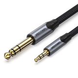  Cáp Chuyển Âm Thanh 3.5mm TRS to 6.35mm VENTION BAU (1m, Hi-Fi audio) 