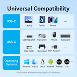  Đầu chuyển 2-in-1 USB 3.2 Gen 2 VENTION CCB (USB-C Male to USB-A Female/PD Power Supply, 100W, 10Gbps) 