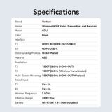  Bộ Truyền Hình Ảnh HDMI Không Dây VENTION ADU 1080P@60Hz (Transmitter and Receiver, 200M Stable Transmission, Up to 1 TX to 4 RXs, Support NP-F750 7.4V Battery, Wireless + Wired Flexibility, LED Status Display) 