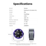  Quạt Để Bàn VENTION Lite 01 PBJ (3000mAh, 9.5H, LED Speed Display, 120° Wide-Angle Adjustment) 