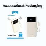  Pin Dự Phòng Kèm Cáp Type-C VENTION XGY 20000mAh 22.5W (CCC / 3C Certification, 1*Type-C + 1*USB-A port, Smart LED Display) 