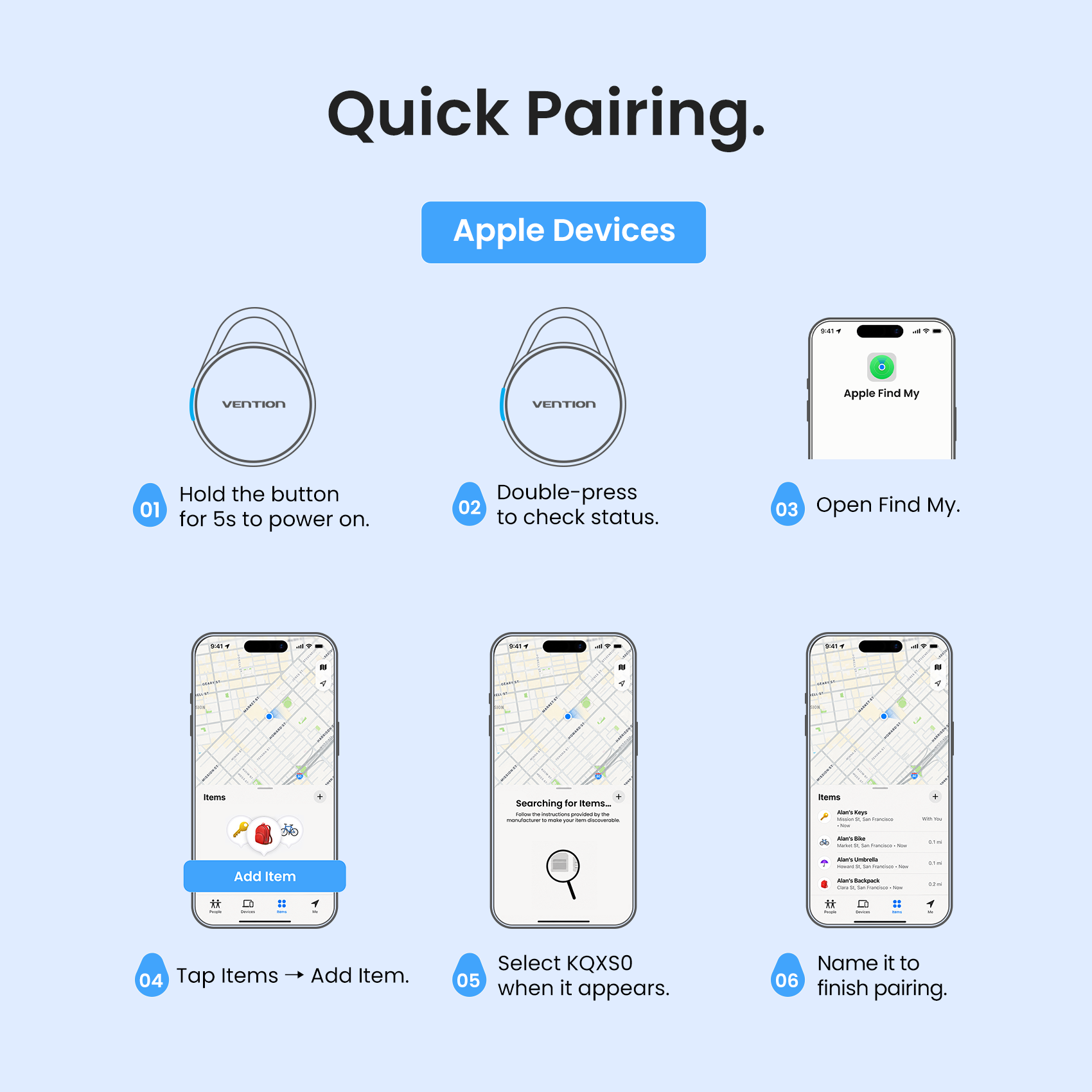 Tag định vị Vention KQX SpotTag Pop Apple và Android - hình 10