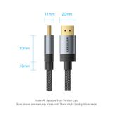  Cáp DisplayPort2.1 VENTION HGB 16K (16K@60Hz / 10K@60Hz / 8K@240Hz / 4K@360Hz / 2K@480Hz / 1080P@540Hz, HDR10+, HDCP 2.2, DSC 1.2a, 54Gbps, 3D Stereoscopic Imaging, FEC, NVIDIA G-Sync, AMD FreeSync Premium Pro, DSC, 32-bit audio) 