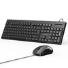  Combo Bàn Phím Kèm Chuột Có Dây USB Wired Full-Sized Silent Keyboard and Mouse Combo Black Slim Type VENTION KTY (USB-A Wired, 1000 DPI) 