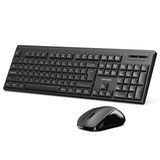  Combo Bàn Phím Kèm Chuột Không Dây Full-Sized Silent Keyboard and Mouse Combo Black Slim Type VENTION KTZ (2.4G Wireless, 1200 DPI, AAA*2) 