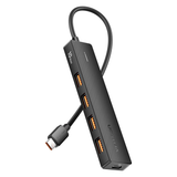  HUB Mở Rộng Đa Năng USB-C to USB 3.2 Gen 2 Type-A x 4/PD 10G VENTION CKC (100W, 10Gbps) 
