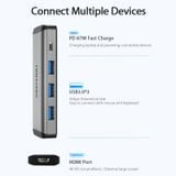  Hub Mở Rộng Kết Nối Đa Năng VENTION CNB (Type-C to HDMI/USB3.0*3/PD) 