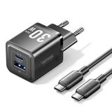  Bộ Sạc Nhanh 2-Port USB (C+A) GaN Charger VENTION TZ-FEQ (30W/30W, with USB-C to USB-C Cable, 1M) 