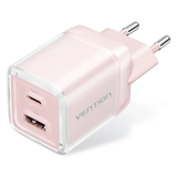  Củ Sạc 2-Port USB (C + A) GaN Charger VENTION FCG - EU Plug (70W/22.5W, GaN V) 
