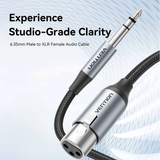  Cáp chuyển âm thanh 6.35mm Male to XLR Female VENTION BKG 