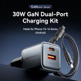  Bộ Sạc Nhanh 2-Port USB (C + A) GaN Charger VENTION TZ-FEWH0-EU (30W/18W, with USB-C to USB-C Cable, 1M) 