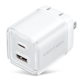  Củ Sạc Nhanh 2-Port USB (C + A) GaN Charger VENTION FCE - US Plug (30W/30W, GaN V) 