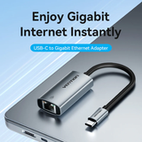  Đầu Chuyển Mạng LAN USB-C to Gigabit Ethernet Adapter 0.15M VENTION CFP 