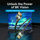  Cáp Chuyển HDMI-C to HDMI-A VENTION AGJ (8K@60Hz, 48Gbps, HDR) 