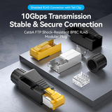  Đầu Nối Mạng Cat6A FTP Shock-Resistant 8P8C RJ45 VENTION IDO (10Gbps, 500MHz) 