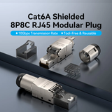  Đầu Nối Mạng Cat6A Shielded Toolless 8P8C RJ45 Modular Plug VENTION IDP 