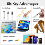  Bút Cảm Ứng Từ 3-in-1 Magnetic Stylus Pen White Aluminum Alloy Type VENTION KQL 