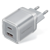  Củ Sạc 2-Port USB (C + A) GaN Charger VENTION FCG - EU Plug (70W/22.5W, GaN V) 