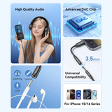  Đầu Chuyển Âm Thanh USB-C Male to 3.5mm Female Audio Adapter VENTION BII (48KHz@16bit, OMTP&CTIA, DAC) 