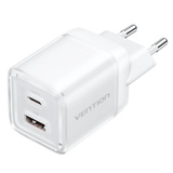  Củ Sạc Nhanh 2-Port USB (C + A) GaN Charger VENTION FCE - EU Plug (30W/30W, GaN V) 