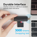  Đầu Đọc Thẻ Nhớ 2-in-1 USB3.0 A+C to SD+TF VENTION CLK (5Gbps, Max 512GB) 