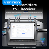  HUB Chuyển Đa Năng 6-in-1 USB-C Wireless HDMI VENTION TPV (3A + 1C, 5Gbps) 