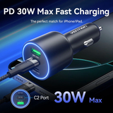  Tẩu Sạc Ô Tô 3 Cổng USB VENTION FFQ (2C + A, 100W+30W+18W) 