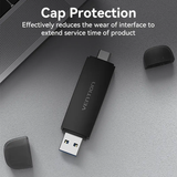 Đầu Đọc Thẻ Nhớ 2-in-1 USB3.0 A+C to SD+TF VENTION CLK (5Gbps, Max 512GB) 