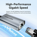  Đầu Chuyển Mạng LAN USB-C to Gigabit Ethernet Adapter 0.15M VENTION CFP 