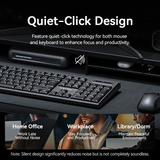  Combo Bàn Phím Kèm Chuột Không Dây Full-Sized Silent Keyboard and Mouse Combo Black Slim Type VENTION KTZ (2.4G Wireless, 1200 DPI, AAA*2) 