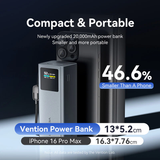  Pin Dự Phòng VENTION FKC 20000mAh 100W (PD3.0 & UFCS, TFT Digital Display) 
