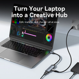  Đầu chuyển 2-in-1 USB 3.2 Gen 2 VENTION CCB (USB-C Male to USB-A Female/PD Power Supply, 100W, 10Gbps) 