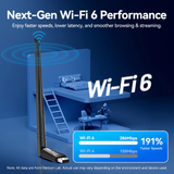  AX300 USB Wi-Fi Single Band Adapter With High Gain Antenna VENTION KDV (Wi-Fi 6, 5dBi Antenna, 2.4GHz) 