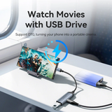  Đầu chuyển 2-in-1 USB 3.2 Gen 2 VENTION CCB (USB-C Male to USB-A Female/PD Power Supply, 100W, 10Gbps) 