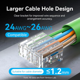  Đầu Nối Mạng Cat6A FTP Shock-Resistant 8P8C RJ45 VENTION IDO (10Gbps, 500MHz) 