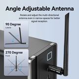  AX900 USB Wi-Fi Dual Band Adapter With High Gain Antenna VENTION KDW (Wi-Fi 6, 2.4GHz/5GHz, 5dBi) 