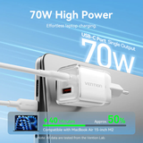  Củ Sạc 2-Port USB (C + A) GaN Charger VENTION FCG - EU Plug (70W/22.5W, GaN V) 