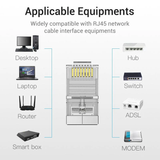  Đầu Nối Mạng Cat5e Unshielded RJ45 Modular Plug VENTION IDB 