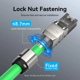  Đầu Nối Mạng Cat6A Shielded Toolless 8P8C RJ45 Modular Plug VENTION IDP 