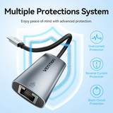  Đầu Chuyển Mạng LAN USB-C to Gigabit Ethernet Adapter 0.15M VENTION CFP 
