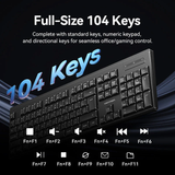  Combo Bàn Phím Kèm Chuột Không Dây Full-Sized Silent Keyboard and Mouse Combo Black Slim Type VENTION KTZ (2.4G Wireless, 1200 DPI, AAA*2) 