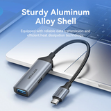  Đầu chuyển 2-in-1 USB 3.2 Gen 2 VENTION CCB (USB-C Male to USB-A Female/PD Power Supply, 100W, 10Gbps) 