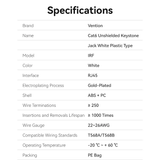  Đầu Nối Mạng Âm Tường Cat6 VENTION IRF (1000Mbps, T568A & T568B, Match with Wall Plate) 