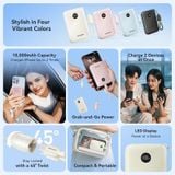  Pin Dự Phòng VENTION FKA 10000mAh 22.5W (CCC / 3C Certification, With Type-C Built-in Cable, Digital Display) 