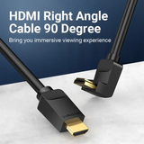  Cáp HDMI2.0 4K Right Angle 90° VENTION AAR (4K@60Hz, 18Gbps, HDR) 