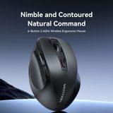  Chuột Không Dây Công Thái Học VENTION KTH (2.4GHz, 4000DPI, 5-Level DPI Adjustment, 6 Buttons, ≤10m, AA Battery) 