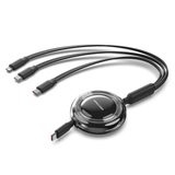  Cáp Sạc Dây Rút Đa Năng 3-in-1 C to L+2C VENTION TRK 100W (1.1m, 5A, 480Mbps) 